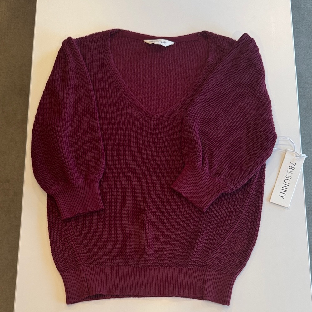 Women's short sleeve sweater